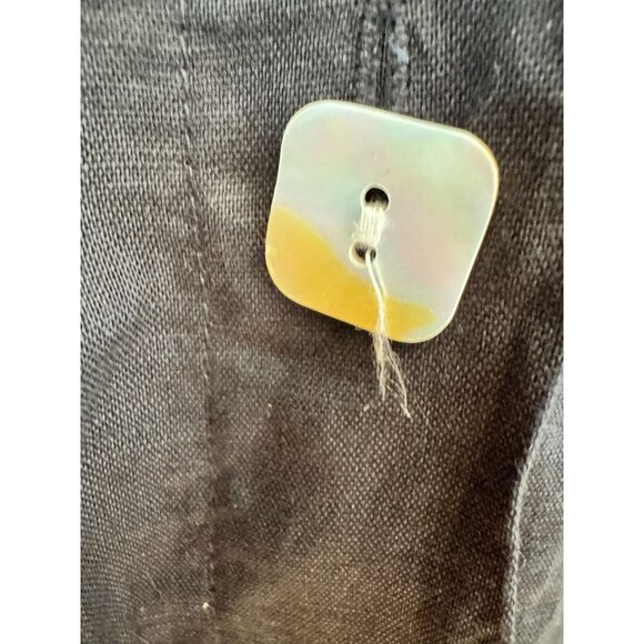 Charlie Holiday Black Ruffled Midi Cover-Up Dress Size 8 Linen Cotton Blend - Picture 11 of 11